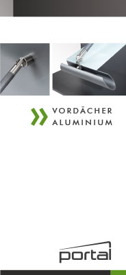 Broschüre PORTAL Vordächer aus Aluminium von motiv